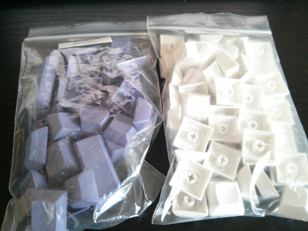 Keycaps in packaging